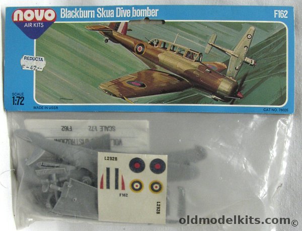 Novo 1/72 Blackburn Skua (Ex-Frog) - Bagged, F162 plastic model kit